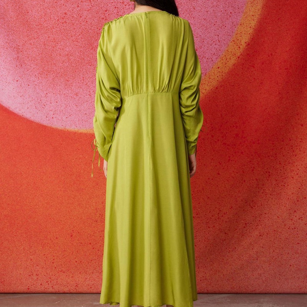 & other stories Drawstring Midi Dress size XS - Picture 2 of 5